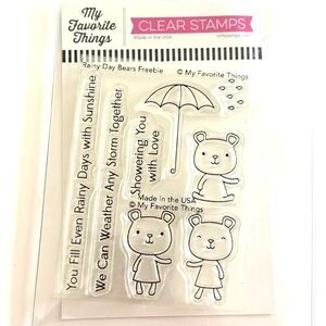 My Favorite Things - MFT Rainy Day Bears Bear Teddy umbrella rain drops